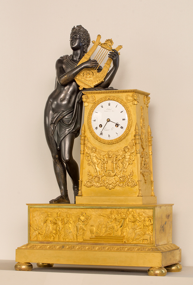 Pendule de cheminée, "Orphée cytharède", vers 1820, legs Paul Dupuy