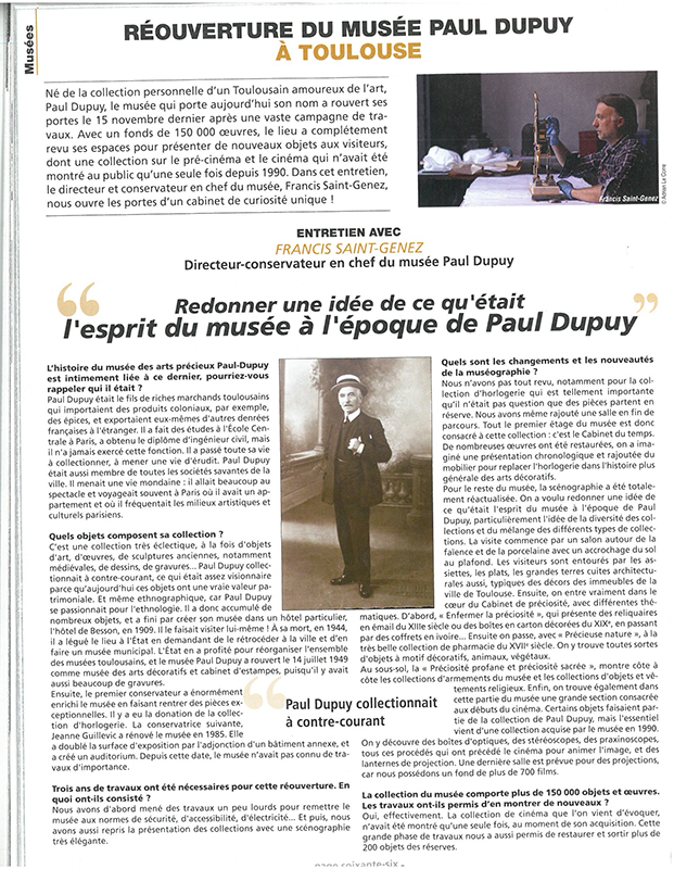 Article dans LArt Vues, dec22-janv23